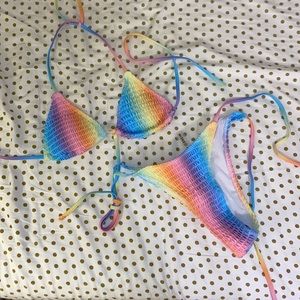 NWOT RAINBOW BIKINI!!